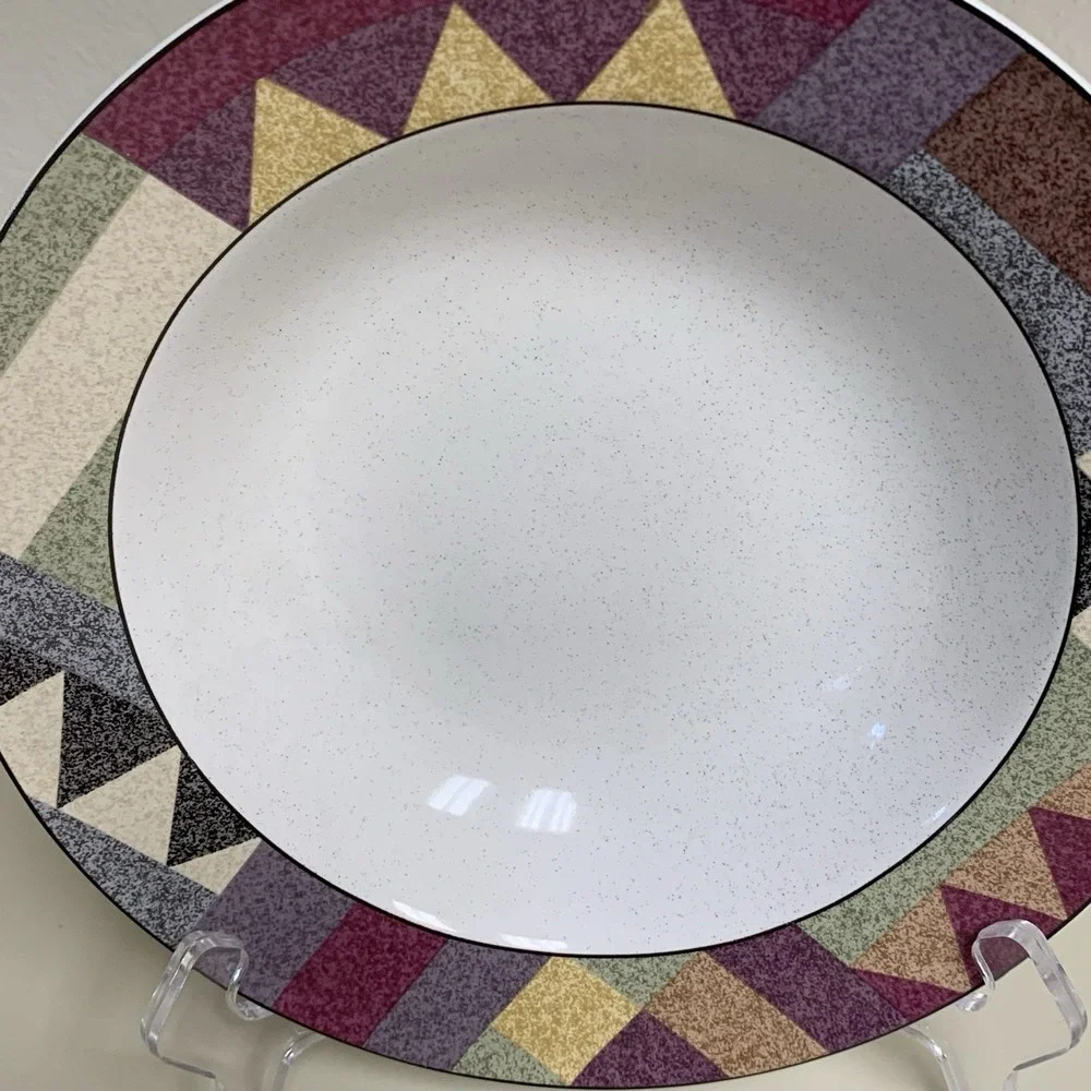 Set of 3 Studio Nova Palm Desert Rimmed Soup Cereal Bowls ~8 1/4